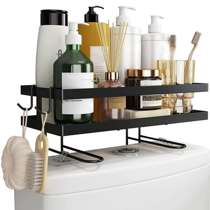 Bathroom Over The Toilet Storage Shelf Space Saver Punch Free Bathroom Storage OrganizerBlack V1294-YM0523-3112220015011