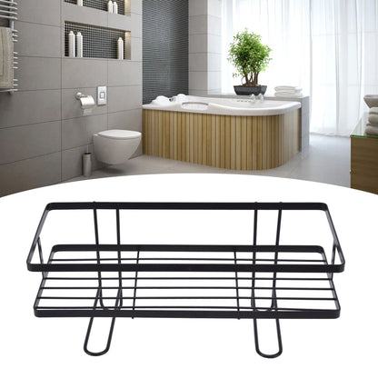 Bathroom Over The Toilet Storage Shelf Space Saver Punch Free Bathroom Storage OrganizerBlack V1294-YM0523-3112220015011