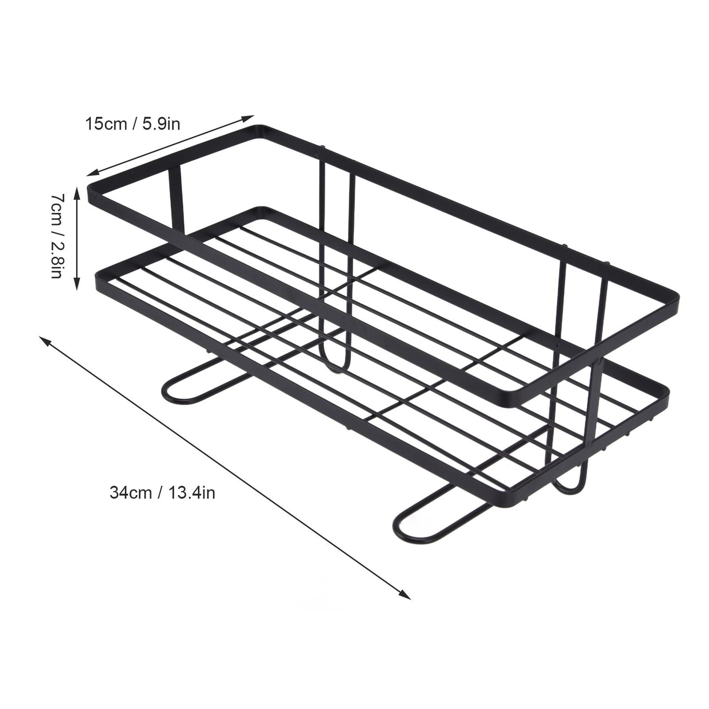 Bathroom Over The Toilet Storage Shelf Space Saver Punch Free Bathroom Storage OrganizerBlack V1294-YM0523-3112220015011