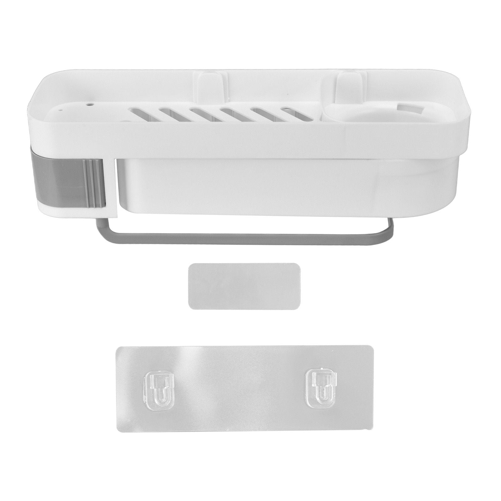 Bathroom Corner Rack Double Layer Rotatable Wall Mounted Stylish Simple Multifunctional Storage ShelfWhite V1294-YM0523-3112220015111