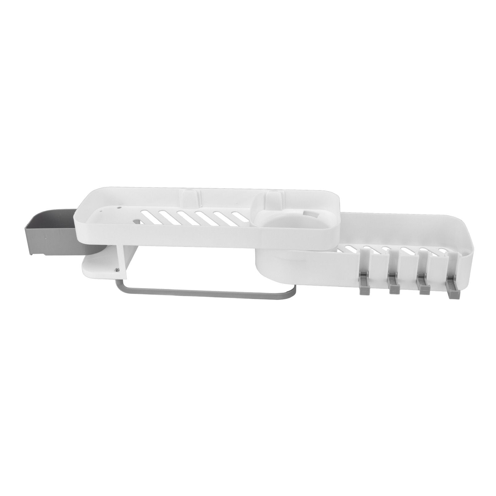 Bathroom Corner Rack Double Layer Rotatable Wall Mounted Stylish Simple Multifunctional Storage ShelfWhite V1294-YM0523-3112220015111