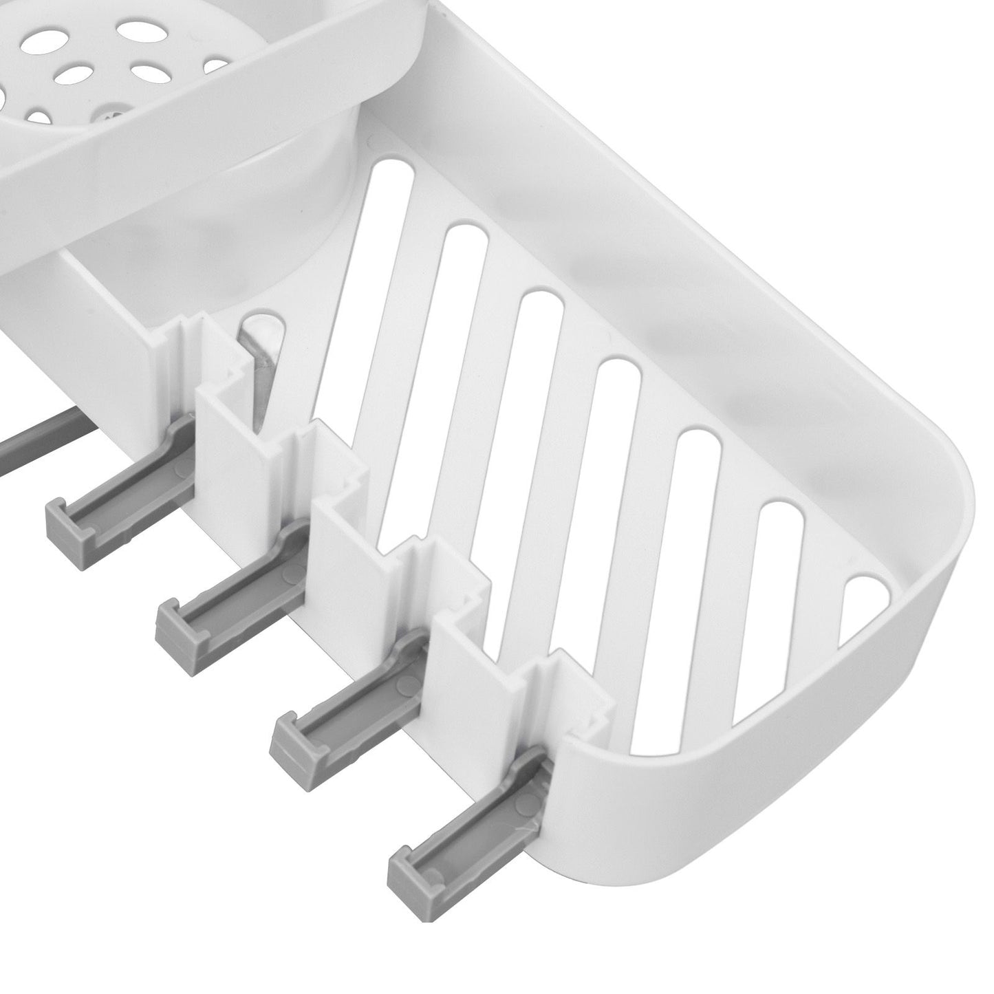 Bathroom Corner Rack Double Layer Rotatable Wall Mounted Stylish Simple Multifunctional Storage ShelfWhite V1294-YM0523-3112220015111