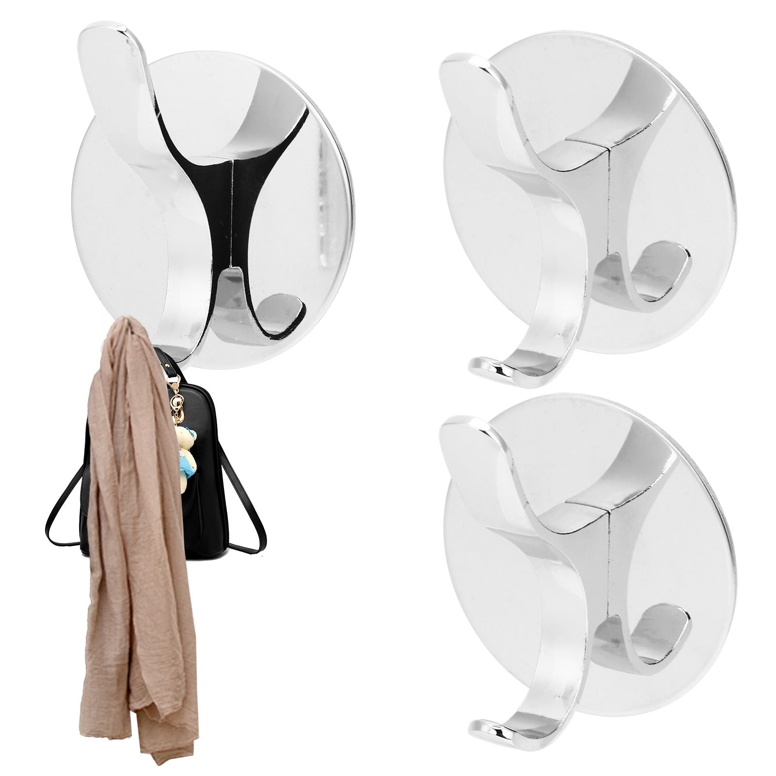 2PCS Wall Mounted Clothes Hook Heavy Duty Door Towel Hook Bathroom Wall Hanger for Household V1294-YM0523-3112220016111