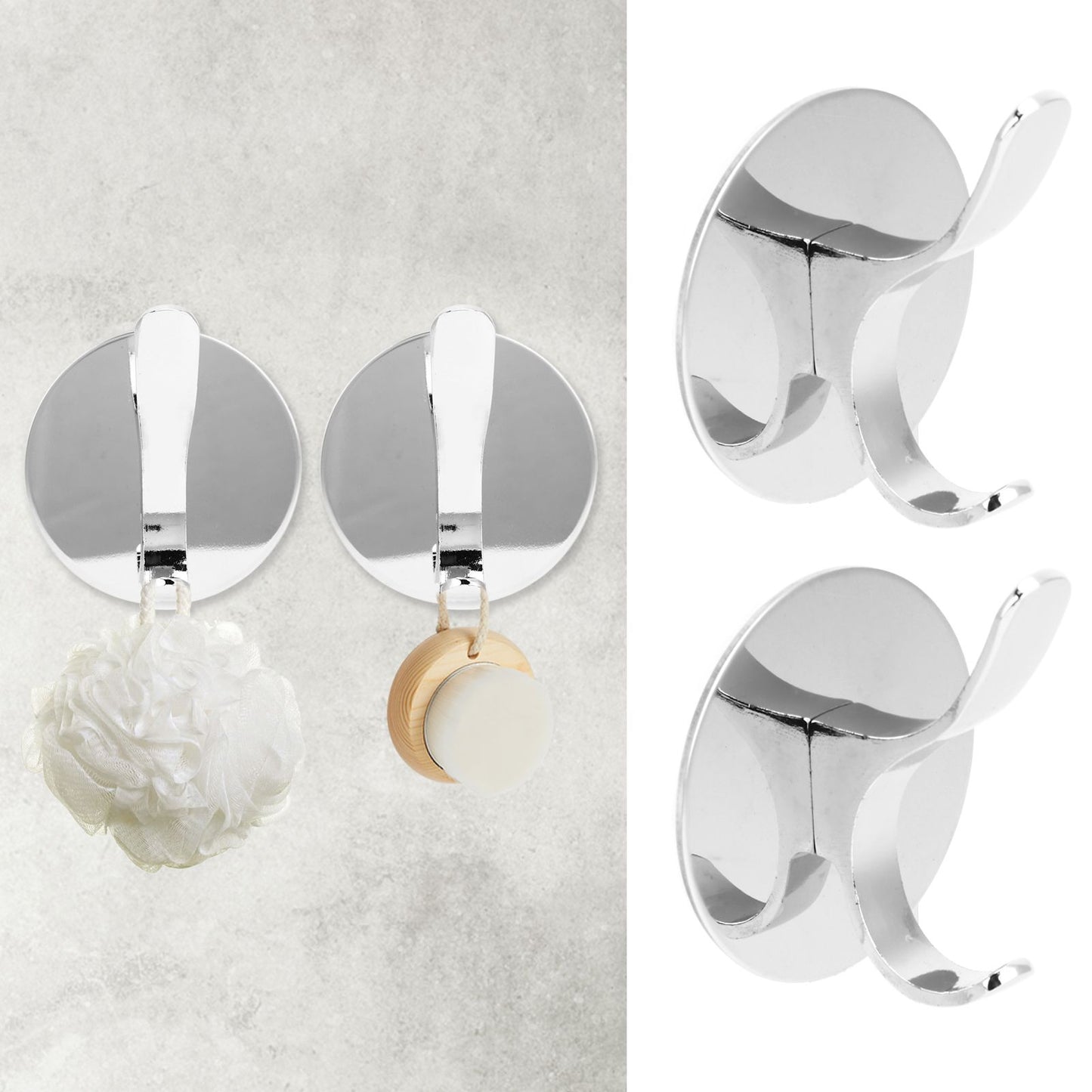 2PCS Wall Mounted Clothes Hook Heavy Duty Door Towel Hook Bathroom Wall Hanger for Household V1294-YM0523-3112220016111