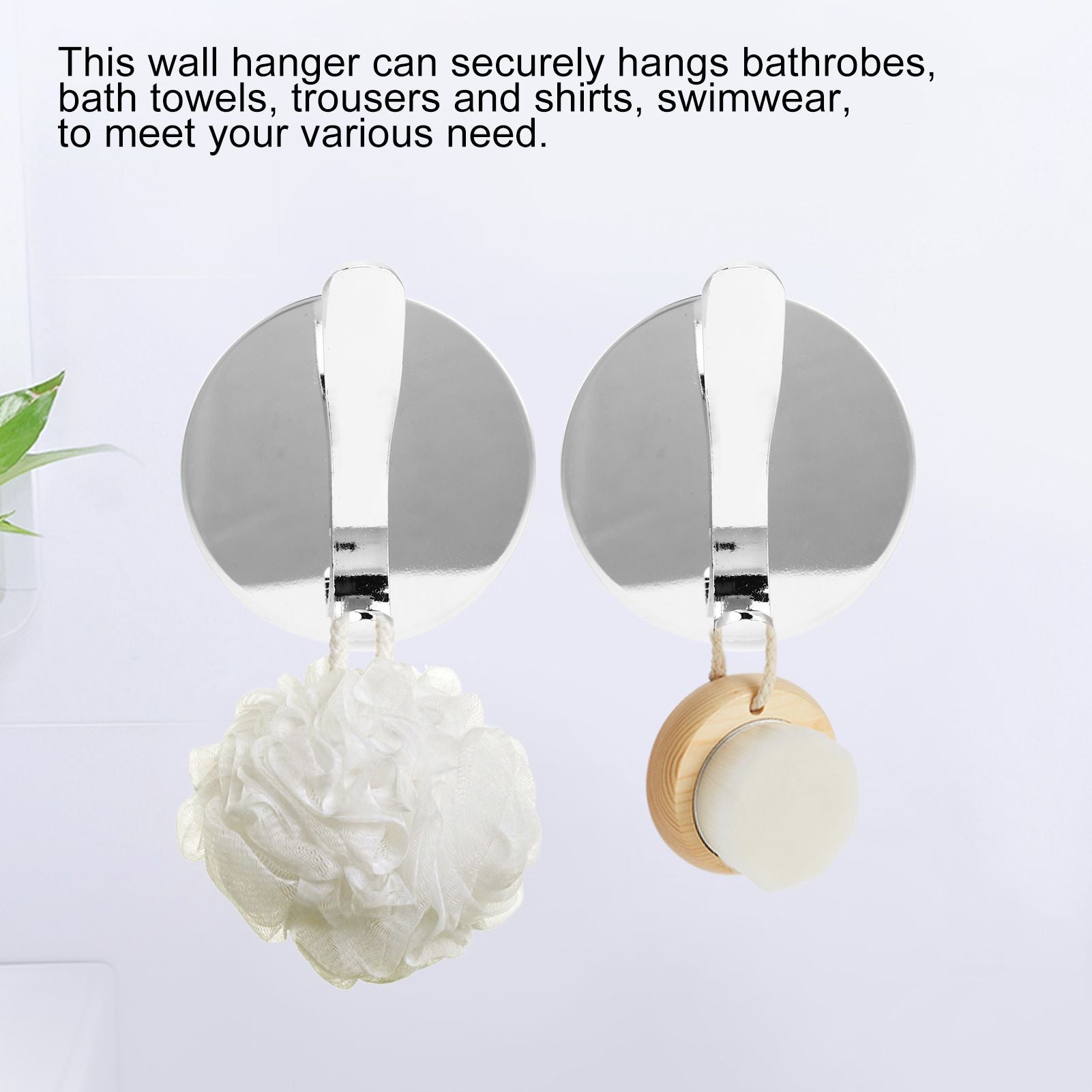 2PCS Wall Mounted Clothes Hook Heavy Duty Door Towel Hook Bathroom Wall Hanger for Household V1294-YM0523-3112220016111