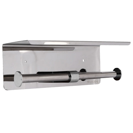 Toilet Paper Holder Dual End Wall Mounted Toilet Roll Holder 304 Stainless Steel for Bathroom Kitchen V1294-YM0523-3112220017511