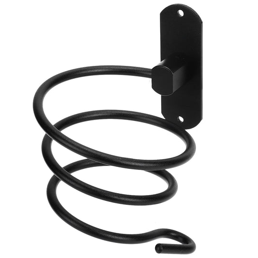 Hair Dryer Holder Wall Mounted Bathroom Blower Hanging Rack Organizer Punching Free Black V1294-YM0523-3112220017611