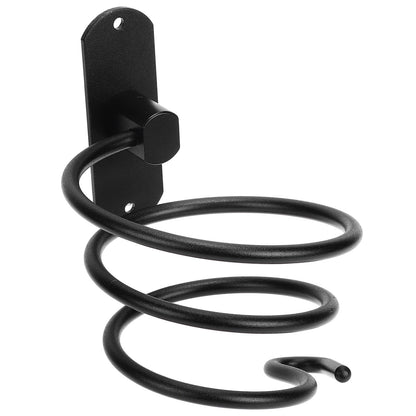 Hair Dryer Holder Wall Mounted Bathroom Blower Hanging Rack Organizer Punching Free Black V1294-YM0523-3112220017611