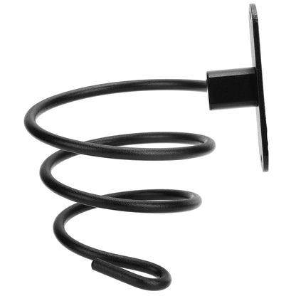 Hair Dryer Holder Wall Mounted Bathroom Blower Hanging Rack Organizer Punching Free Black V1294-YM0523-3112220017611