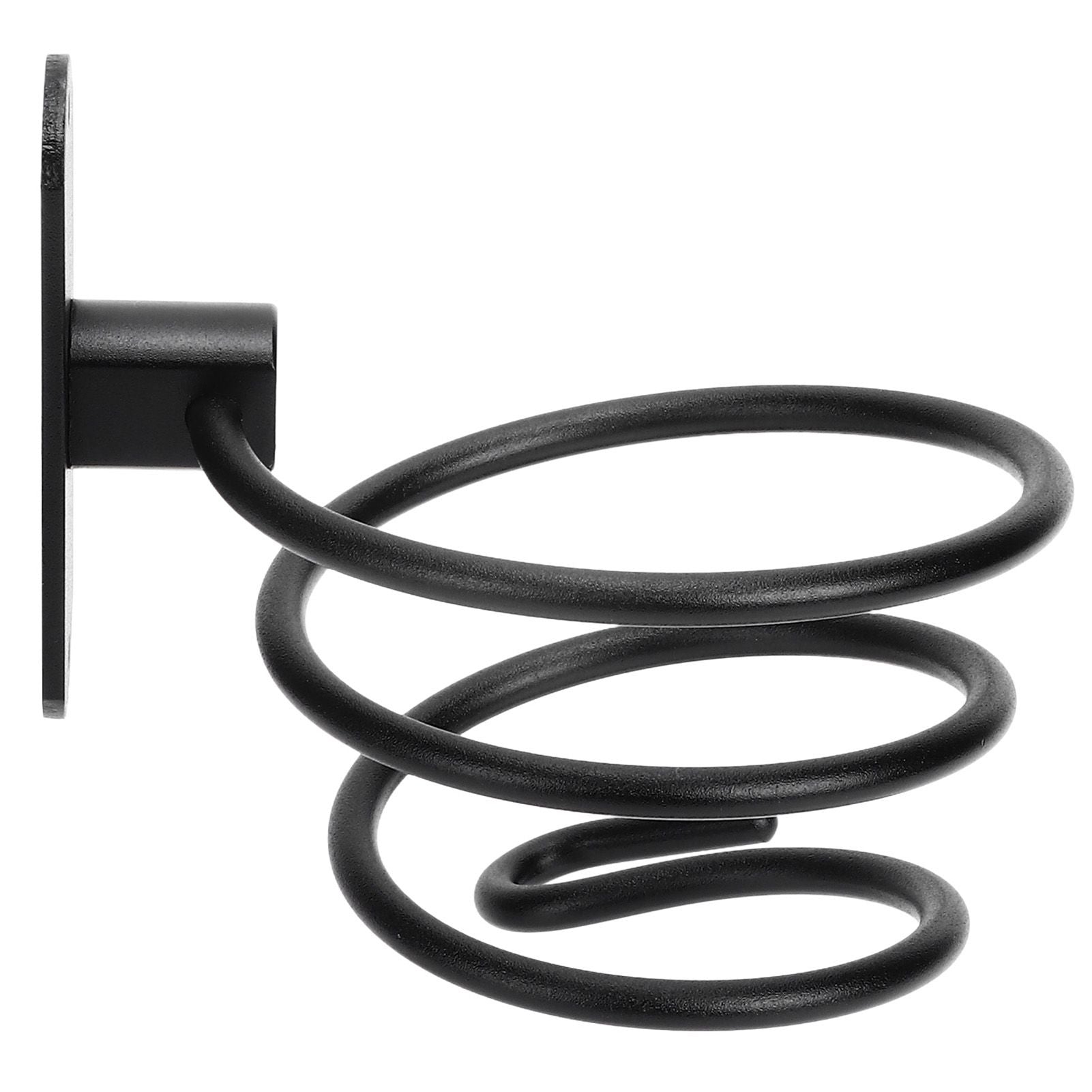 Hair Dryer Holder Wall Mounted Bathroom Blower Hanging Rack Organizer Punching Free Black V1294-YM0523-3112220017611