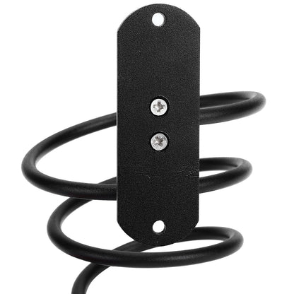 Hair Dryer Holder Wall Mounted Bathroom Blower Hanging Rack Organizer Punching Free Black V1294-YM0523-3112220017611