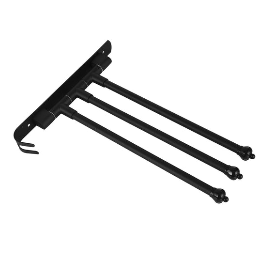 Stainless Steel Swivel Towel Hanger Holder Black Rotating Movable Towel Bar for Bathroom Wardrobe Kitchen3 V1294-YM0523-3112220019412