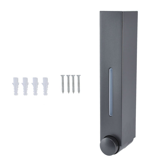 Push Type Hand Soap Dispenser 420ML 2 Compartment Design Wall Mounted Shampoo Dispenser for Hotel Home V1294-YM0523-3112220019712