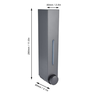 Push Type Hand Soap Dispenser 420ML 2 Compartment Design Wall Mounted Shampoo Dispenser for Hotel Home V1294-YM0523-3112220019712