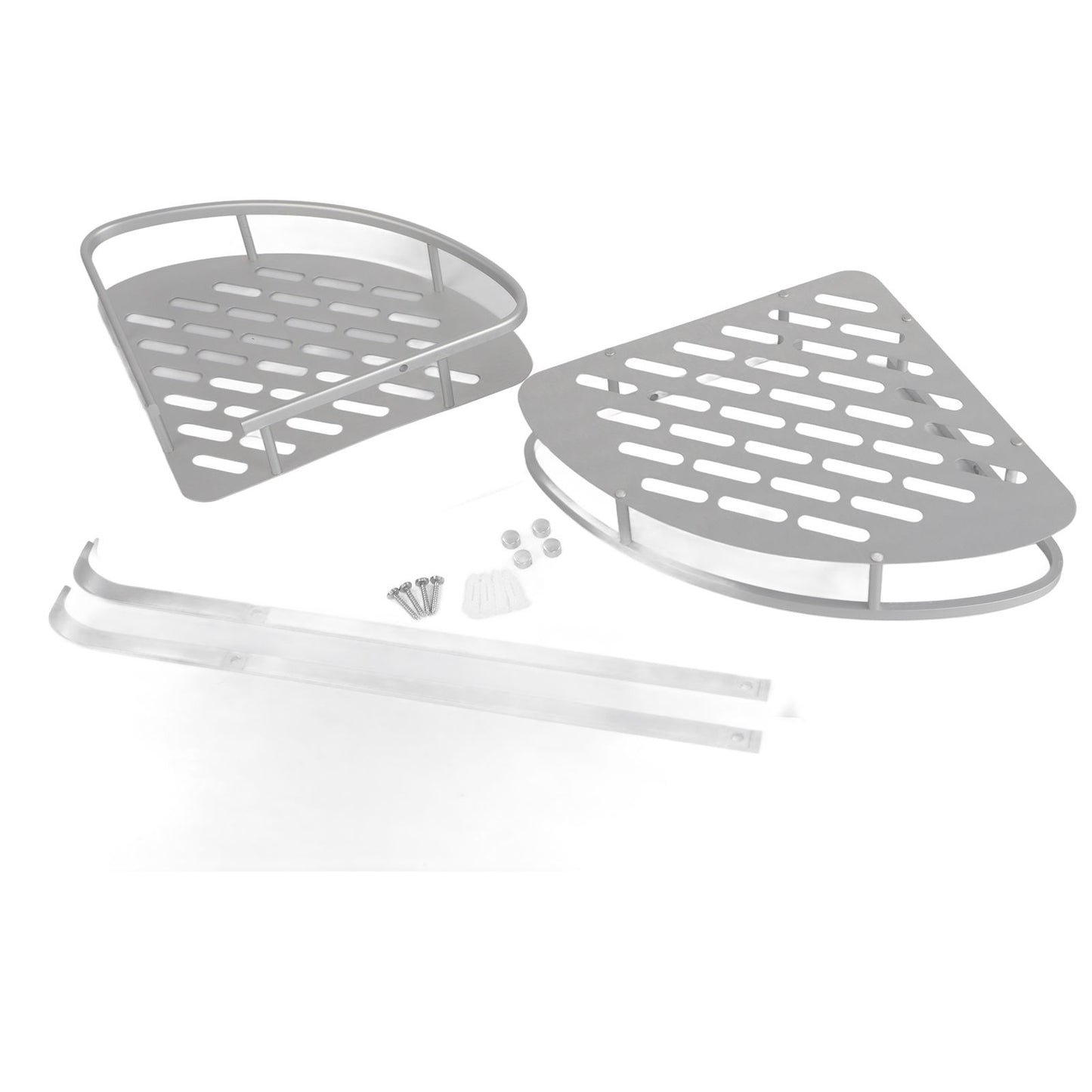 2Pcs Shower Corner Organizer Triangular Design Wall Mounted Aluminium Alloy Durable Multifunction Corner V1294-YM0523-3112220019911