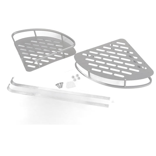 2Pcs Shower Corner Organizer Triangular Design Wall Mounted Aluminium Alloy Durable Multifunction Corner V1294-YM0523-3112220019911