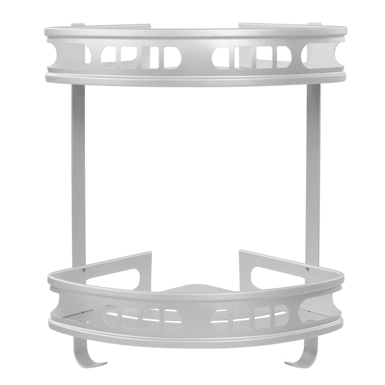 2Pcs Shower Corner Organizer Triangular Design Wall Mounted Aluminium Alloy Durable Multifunction Corner V1294-YM0523-3112220019911