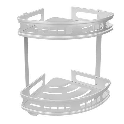 2Pcs Shower Corner Organizer Triangular Design Wall Mounted Aluminium Alloy Durable Multifunction Corner V1294-YM0523-3112220019911