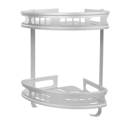 2Pcs Shower Corner Organizer Triangular Design Wall Mounted Aluminium Alloy Durable Multifunction Corner V1294-YM0523-3112220019911