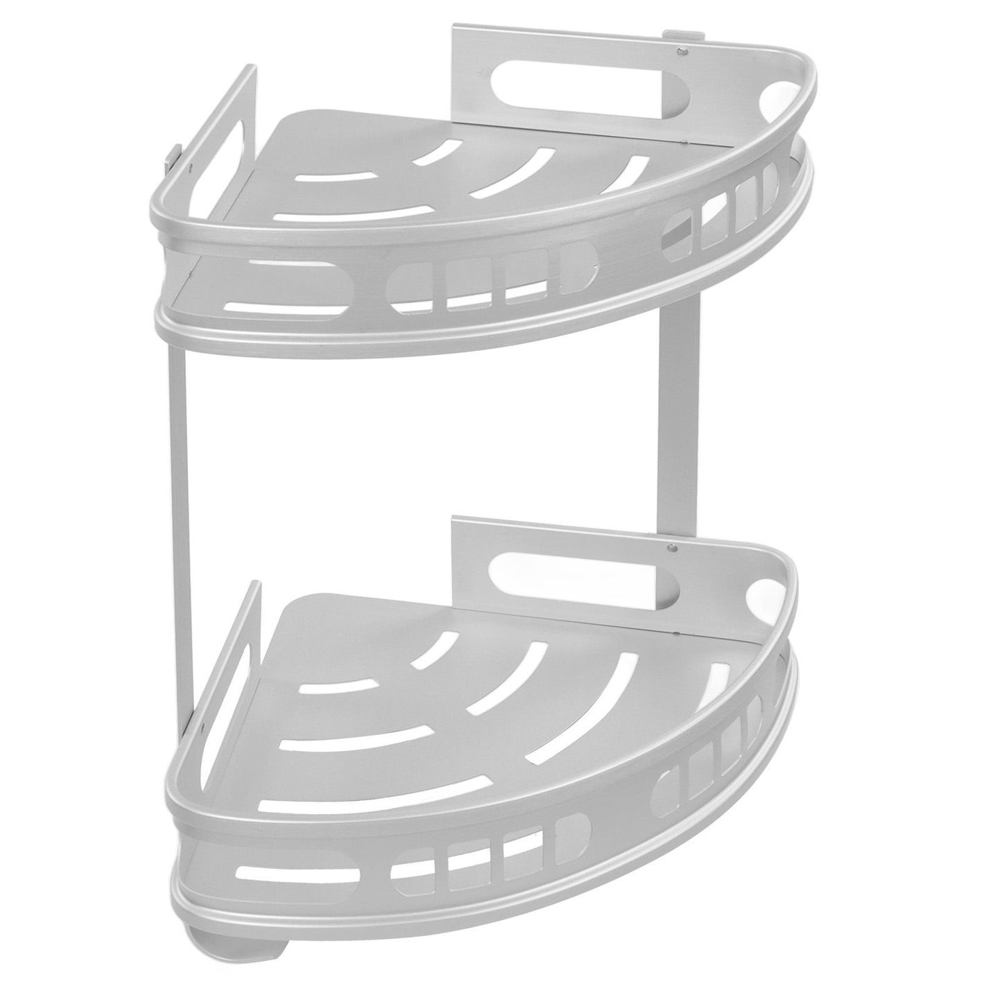 2Pcs Shower Corner Organizer Triangular Design Wall Mounted Aluminium Alloy Durable Multifunction Corner V1294-YM0523-3112220019911