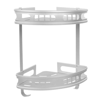 2Pcs Shower Corner Organizer Triangular Design Wall Mounted Aluminium Alloy Durable Multifunction Corner V1294-YM0523-3112220019911