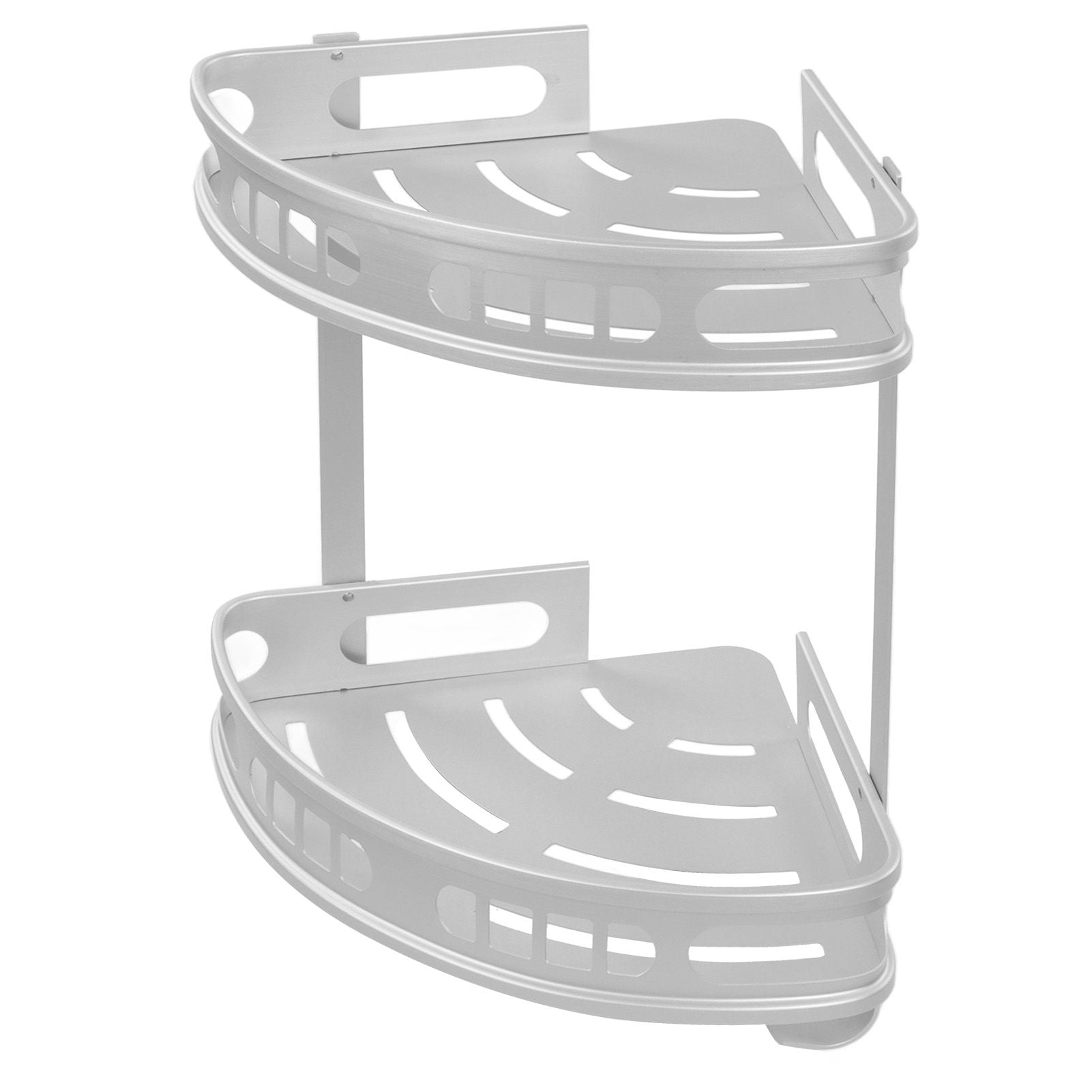 2Pcs Shower Corner Organizer Triangular Design Wall Mounted Aluminium Alloy Durable Multifunction Corner V1294-YM0523-3112220019911