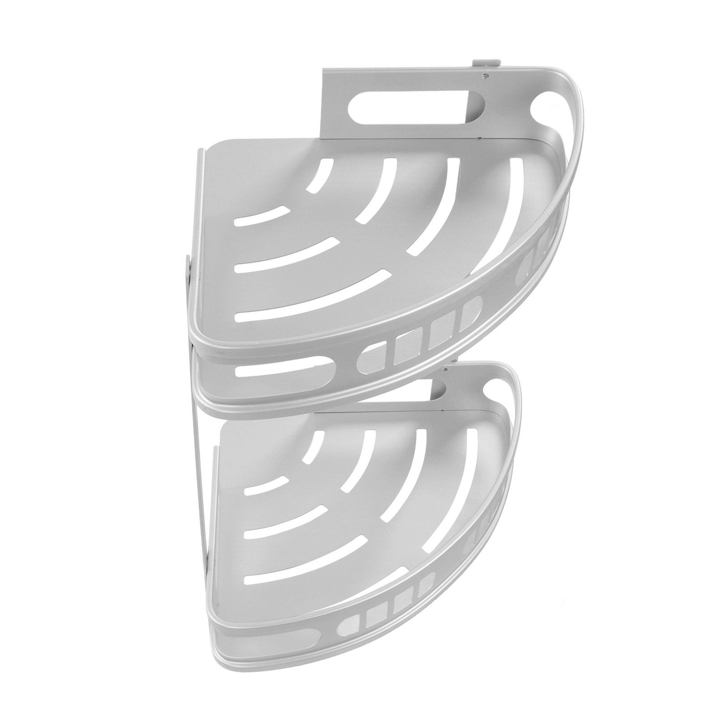 2Pcs Shower Corner Organizer Triangular Design Wall Mounted Aluminium Alloy Durable Multifunction Corner V1294-YM0523-3112220019911