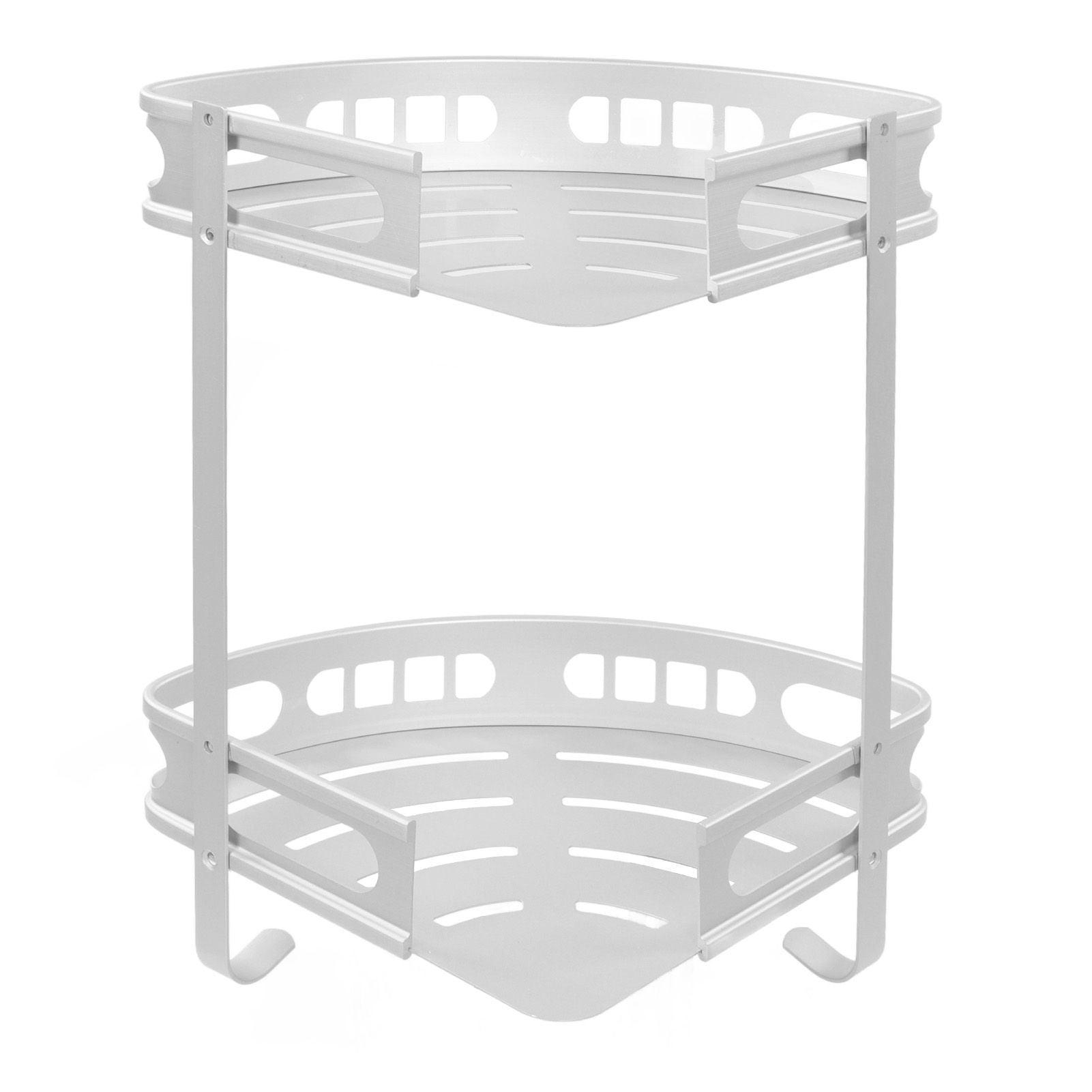 2Pcs Shower Corner Organizer Triangular Design Wall Mounted Aluminium Alloy Durable Multifunction Corner V1294-YM0523-3112220019911