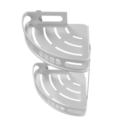2Pcs Shower Corner Organizer Triangular Design Wall Mounted Aluminium Alloy Durable Multifunction Corner V1294-YM0523-3112220019911