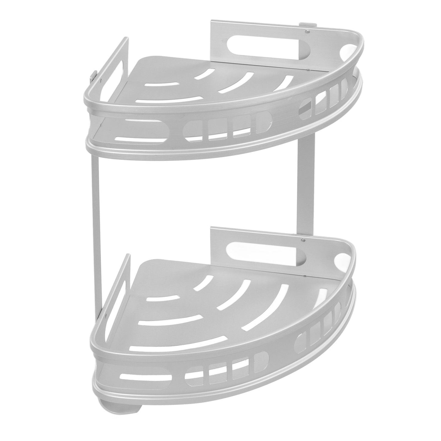 2Pcs Shower Corner Organizer Triangular Design Wall Mounted Aluminium Alloy Durable Multifunction Corner V1294-YM0523-3112220019911