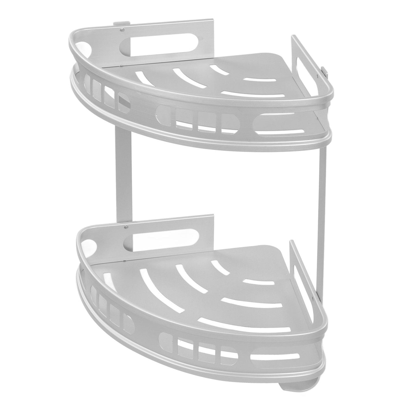 2Pcs Shower Corner Organizer Triangular Design Wall Mounted Aluminium Alloy Durable Multifunction Corner V1294-YM0523-3112220019911
