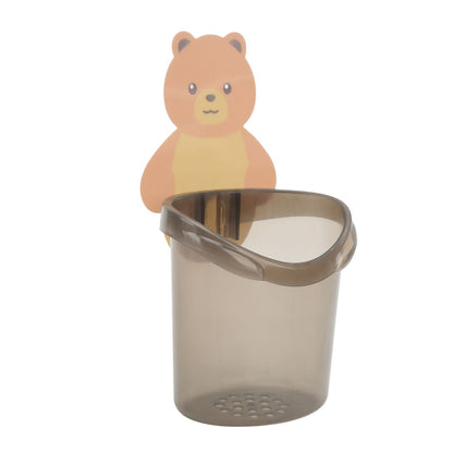 Wall Mounted Bathroom Toothbrush Holder Toothpaste Storage Box Home Storage RackGray V1294-YM0523-3112220020313