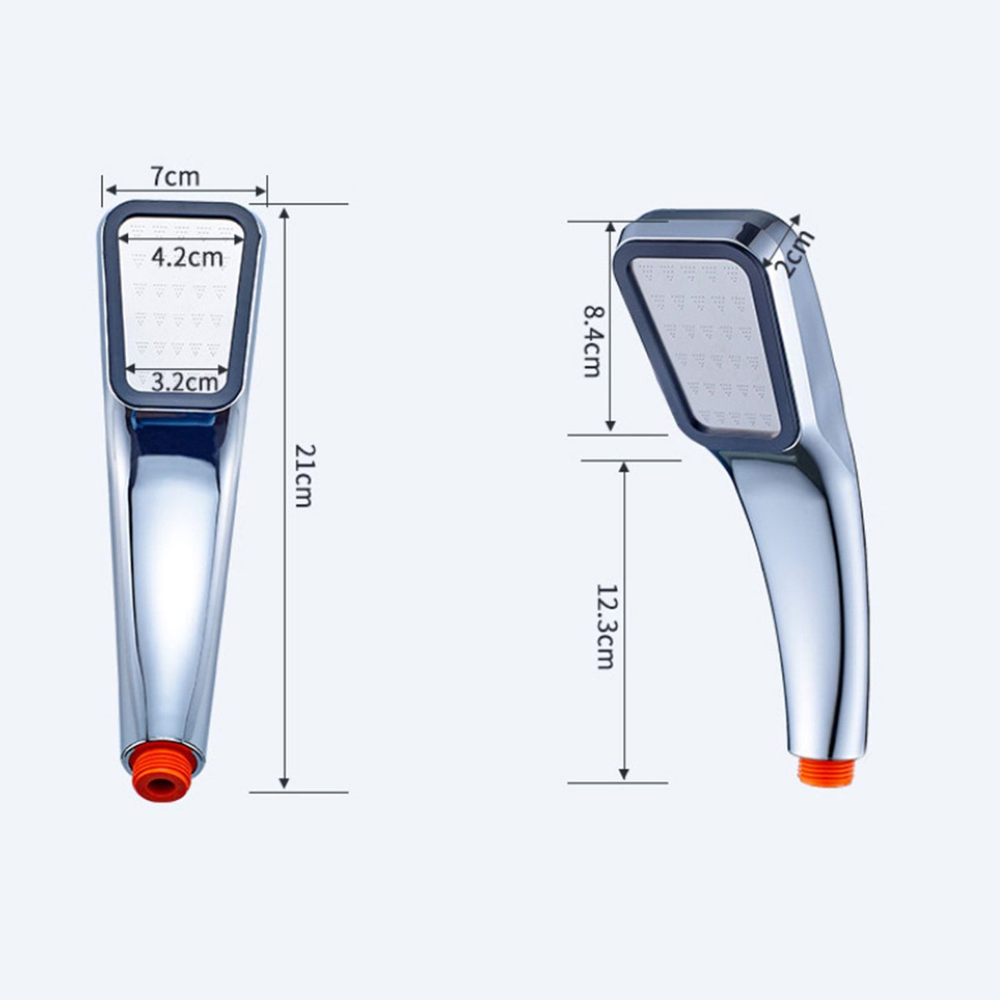 Shower Head 300 Holes Water Saving High Pressure Handheld Rectangular Bathroom Shower Accessories(Shower Head V1294-YM0523-3112220021013