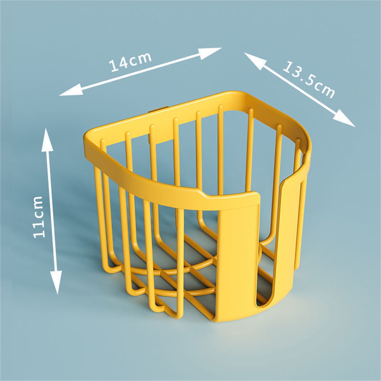 Wall Mount Paper Holder ABS Punch Free Smooth Toilet Tissue Box for Bathroom Kitchen WashroomYellow V1294-YM0523-3112220021213