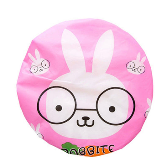 Bath Shower Cap Reusable Waterproof Kitchen Oilproof Hair Hat Cute Cartoon Design for Adults KidsRandom Style V1294-YM0523-3112220021411