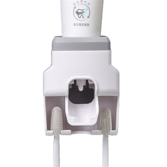 Automatic Toothpaste Dispenser Squeezer with Toothbrush Holder Wall Mounted for Bathroom Adults KidsGrey V1294-YM0523-3112220021511
