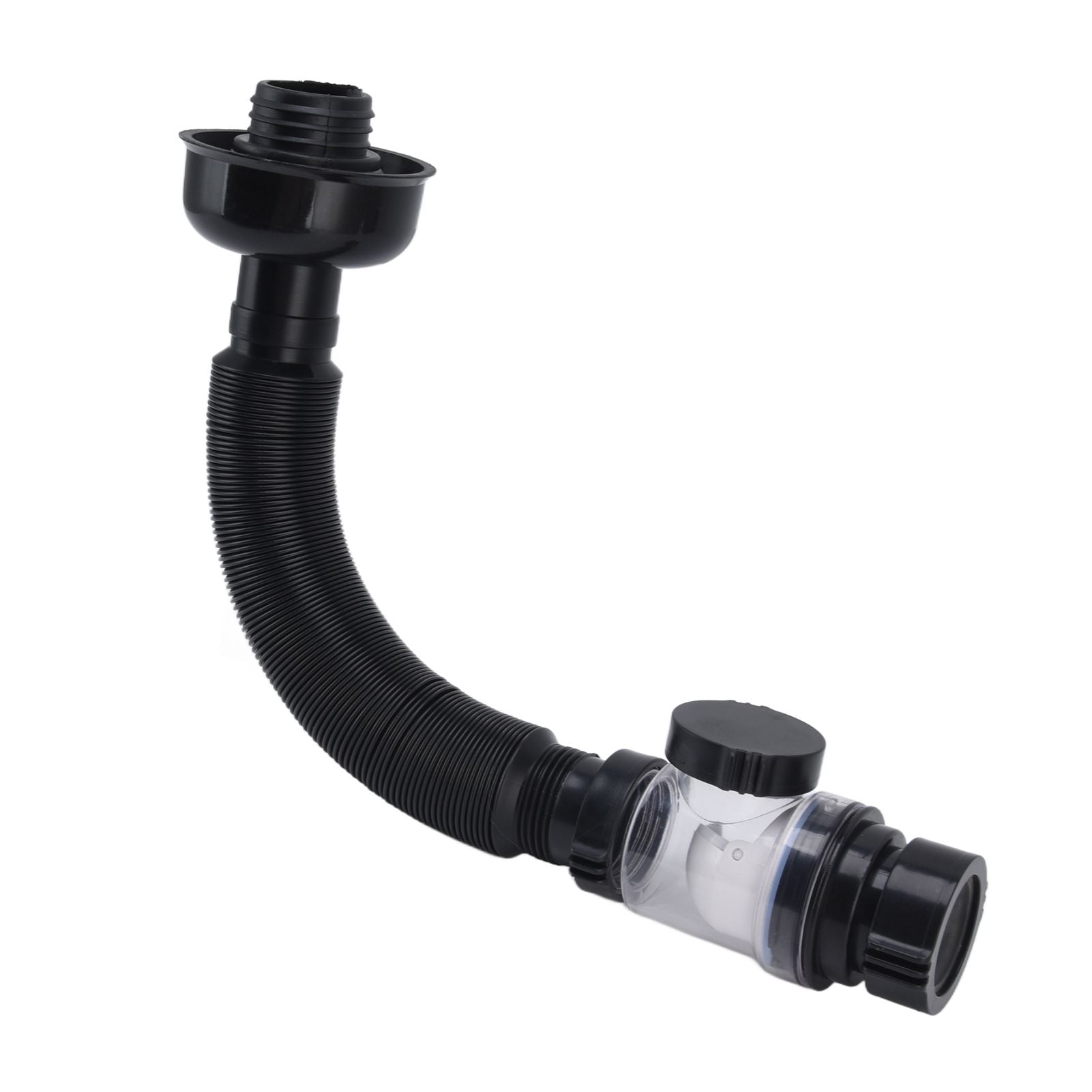 Basin Drain Pipe Wash Basin Sink Drain Hose Flexible PVC Water Pipe for Kitchen Bathroom BlackMulti Function V1294-YM0523-3112220022511