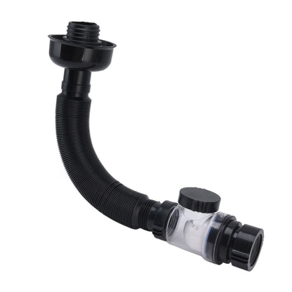Basin Drain Pipe Wash Basin Sink Drain Hose Flexible PVC Water Pipe for Kitchen Bathroom BlackMulti Function V1294-YM0523-3112220022511