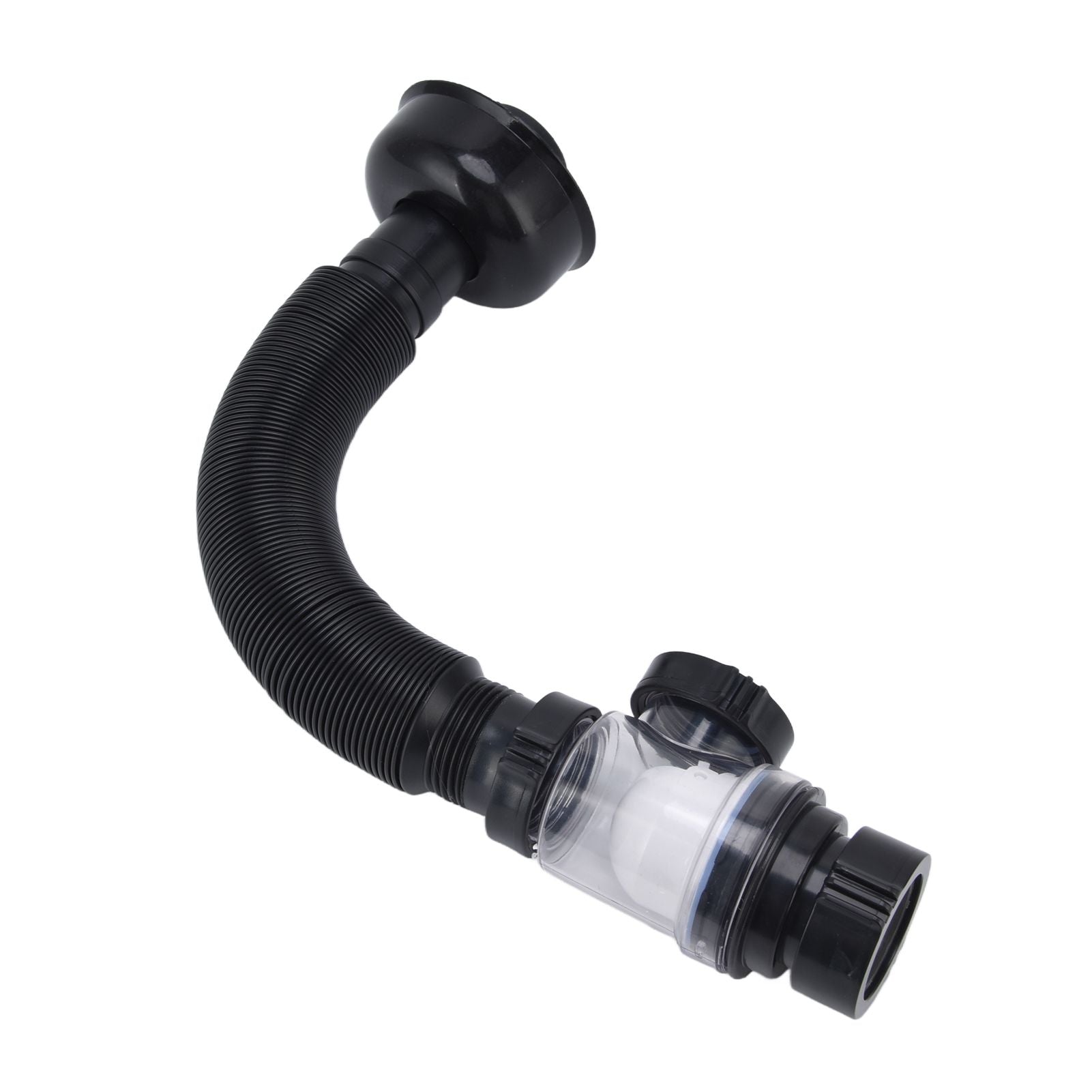 Basin Drain Pipe Wash Basin Sink Drain Hose Flexible PVC Water Pipe for Kitchen Bathroom BlackMulti Function V1294-YM0523-3112220022511