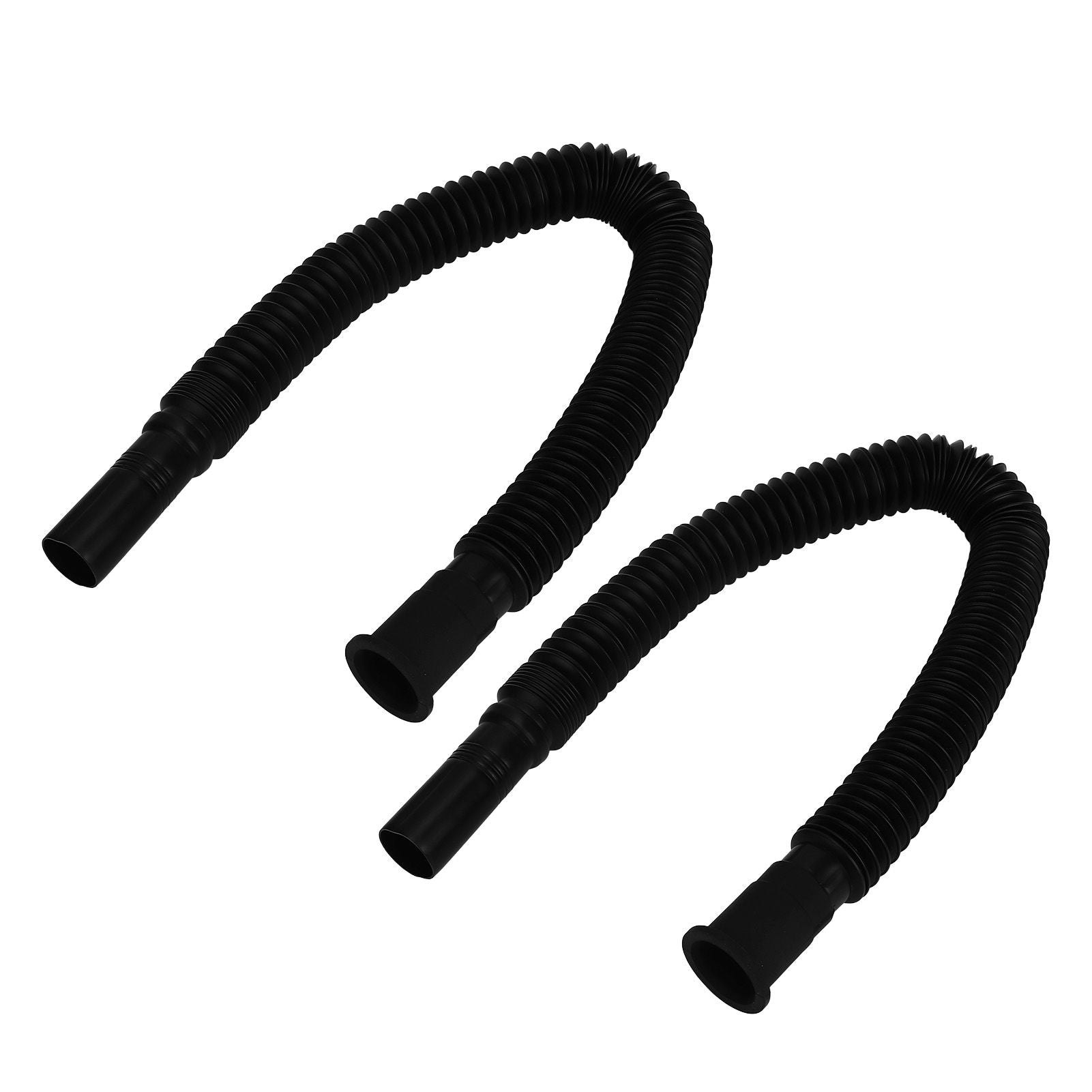 2Pcs Basin Drain Pipe Wash Basin Sink Drain Hose Flexible PVC Water Pipe for Kitchen Bathroom Black V1294-YM0523-3112220022611