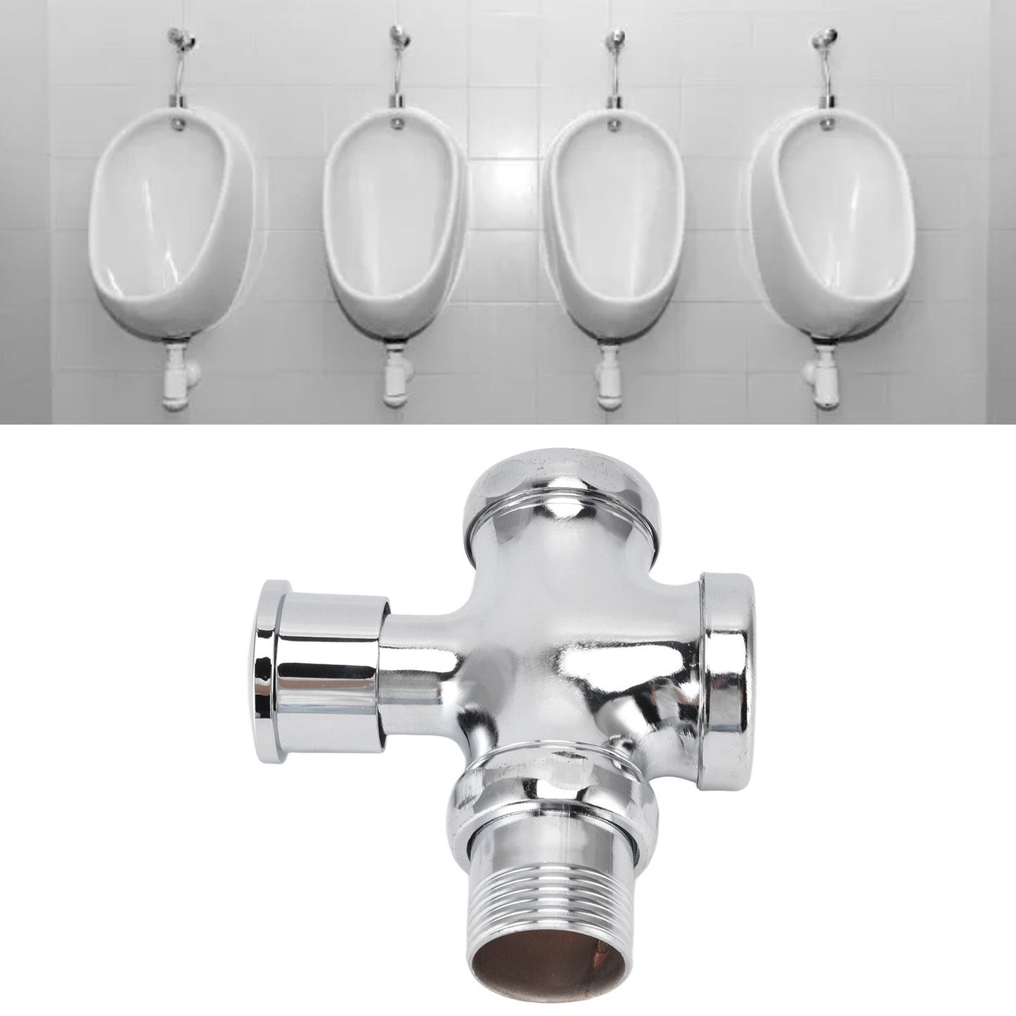 Urinal Flush Valve with Push Button Toilet Delay Flushing Valve Toilet Tank Parts Replacement DN20 DN25 V1294-YM0523-3112220023011