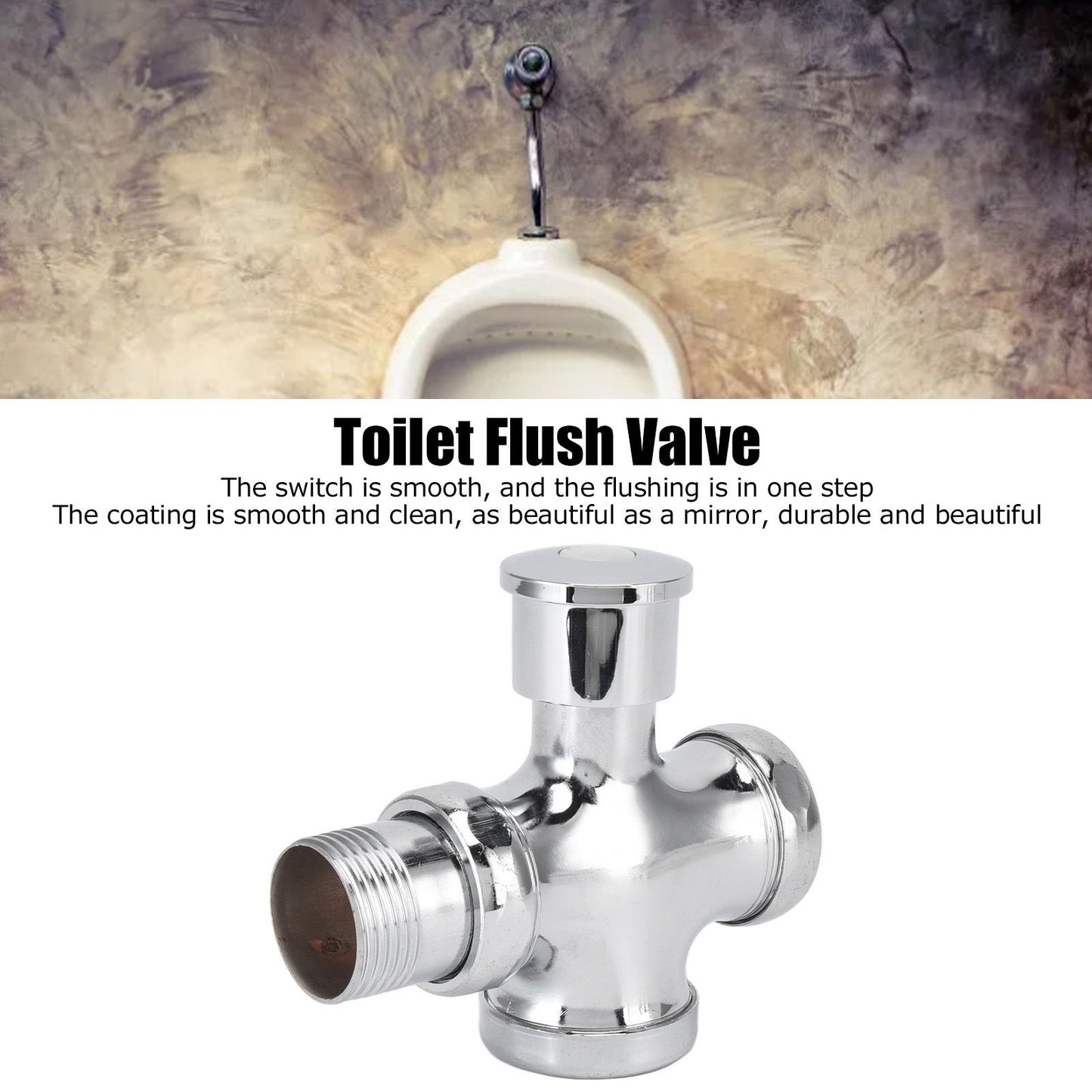 Urinal Flush Valve with Push Button Toilet Delay Flushing Valve Toilet Tank Parts Replacement DN20 DN25 V1294-YM0523-3112220023011