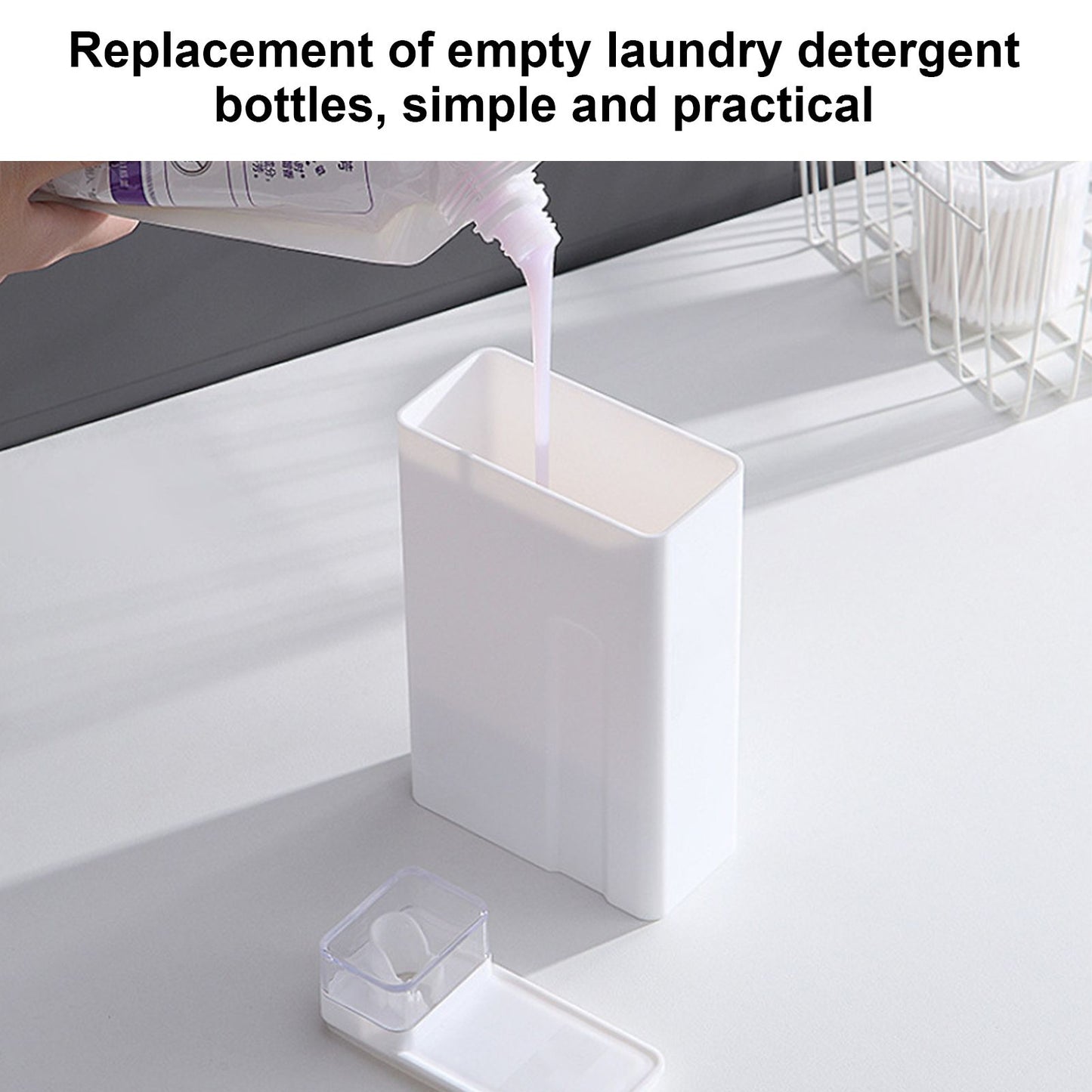 Empty Laundry Detergent Dispenser Bottles Reusable Supplementary Care Agent Container for Bathroom Washroom V1294-YM0523-3112220024611