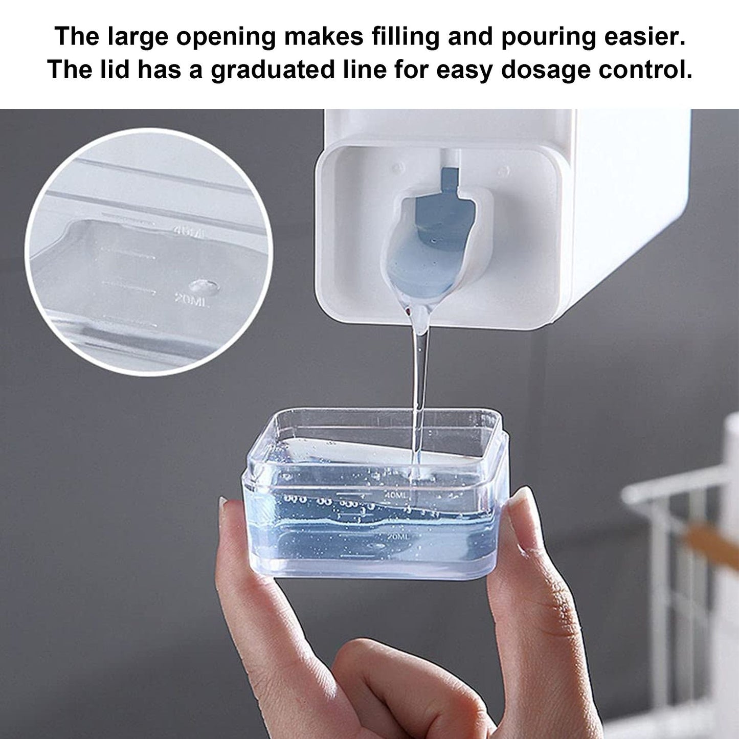 Empty Laundry Detergent Dispenser Bottles Reusable Supplementary Care Agent Container for Bathroom Washroom V1294-YM0523-3112220024611