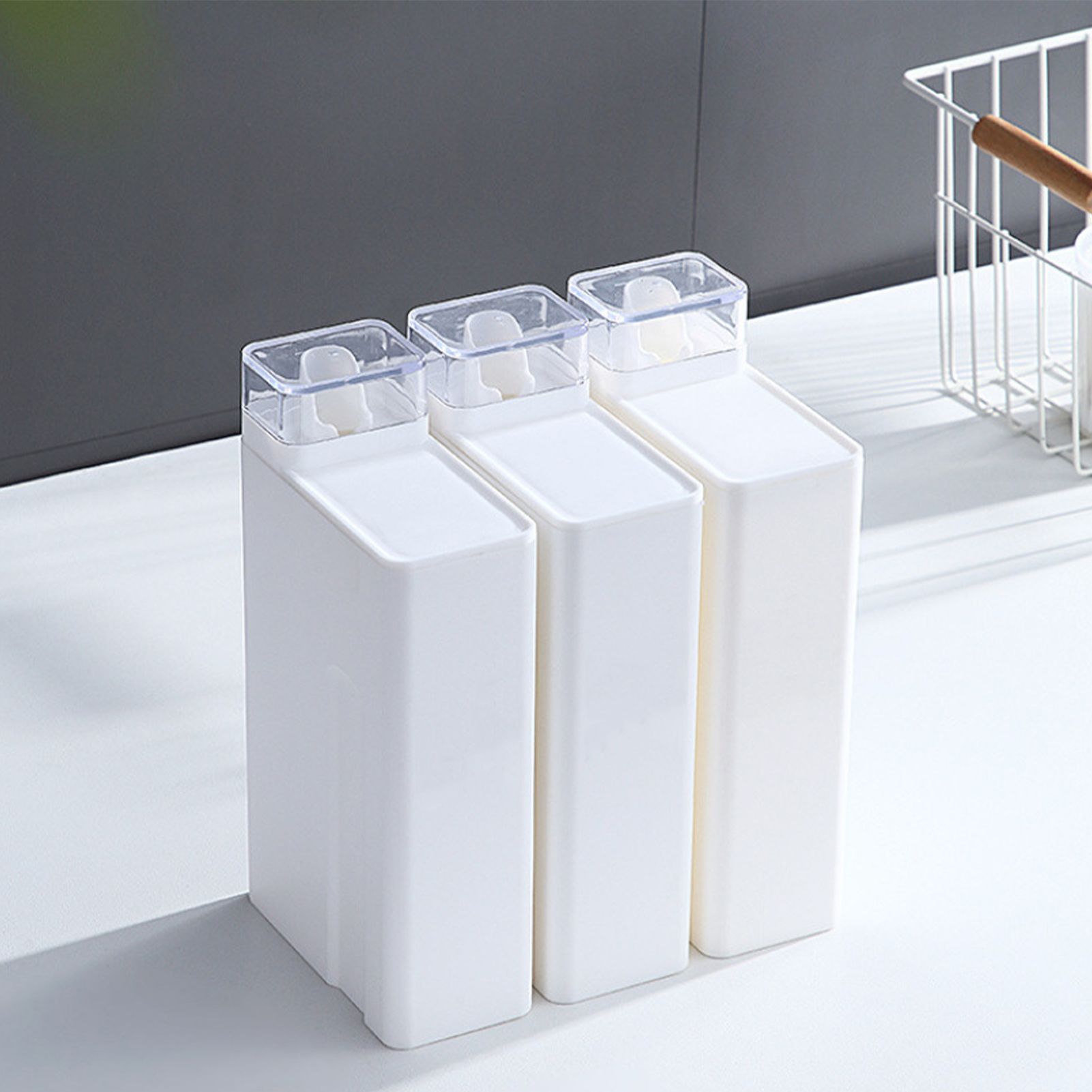 Empty Laundry Detergent Dispenser Bottles Reusable Supplementary Care Agent Container for Bathroom Washroom V1294-YM0523-3112220024611