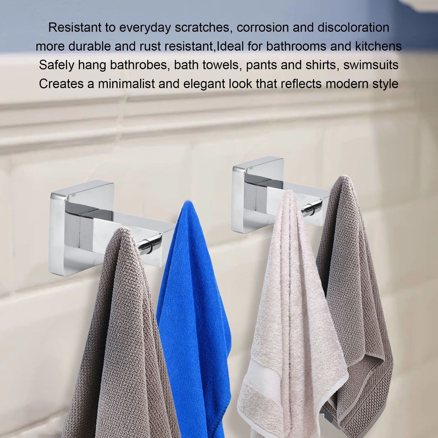 Wall Mounted Coat Hook Stainless Steel Towel Robe Clothes Hook for Bath Kitchen Hotel V1294-YM0523-3112220024711