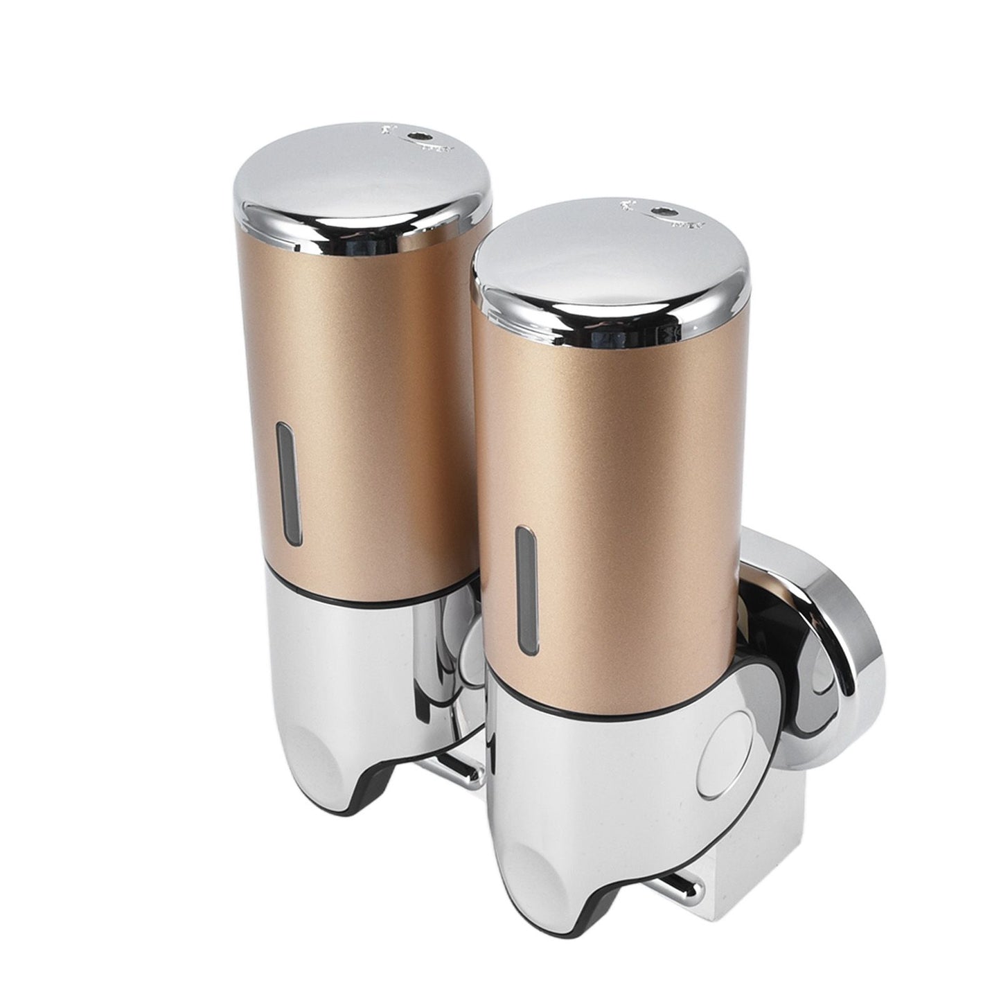Wall Mount Soap Shower Dispenser Dual Pump 2 Separate Compartments Reusable Space Saving Shampoo Conditioner V1294-YM0523-3112220024911