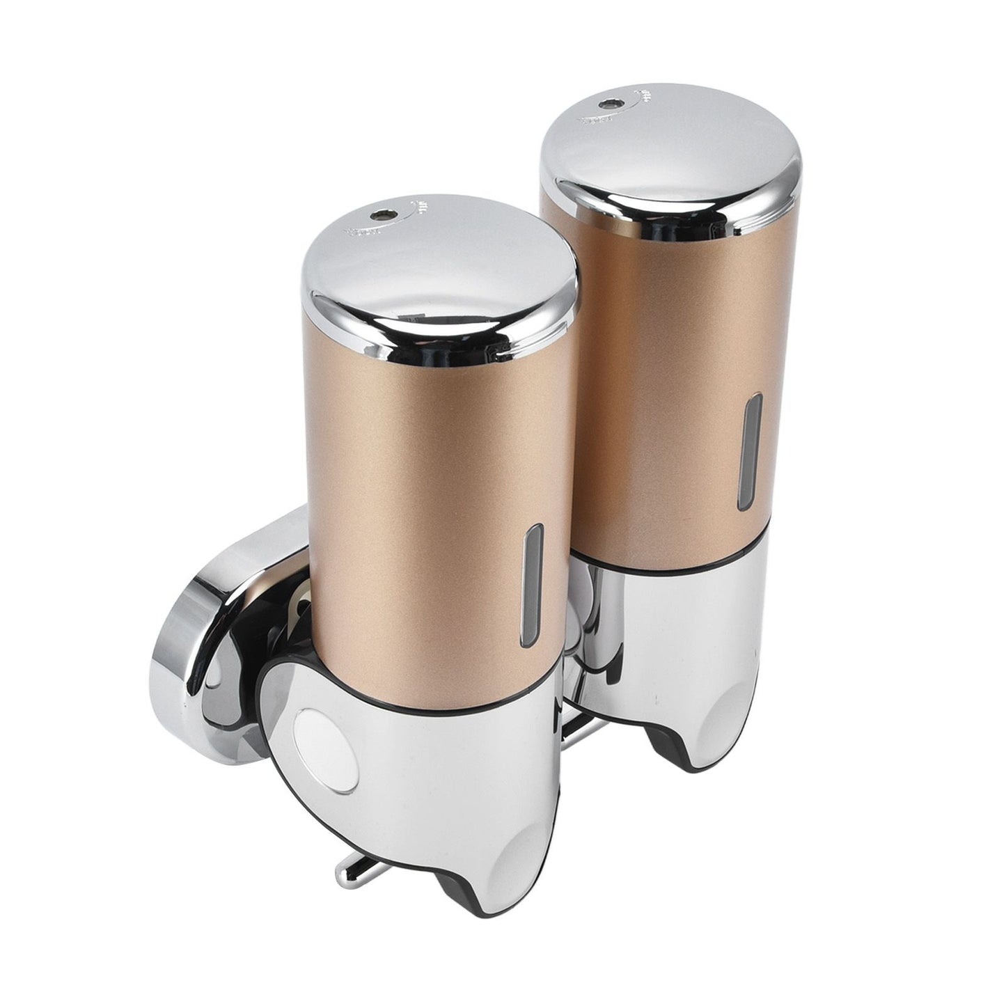 Wall Mount Soap Shower Dispenser Dual Pump 2 Separate Compartments Reusable Space Saving Shampoo Conditioner V1294-YM0523-3112220024911