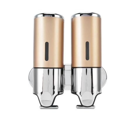 Wall Mount Soap Shower Dispenser Dual Pump 2 Separate Compartments Reusable Space Saving Shampoo Conditioner V1294-YM0523-3112220024911