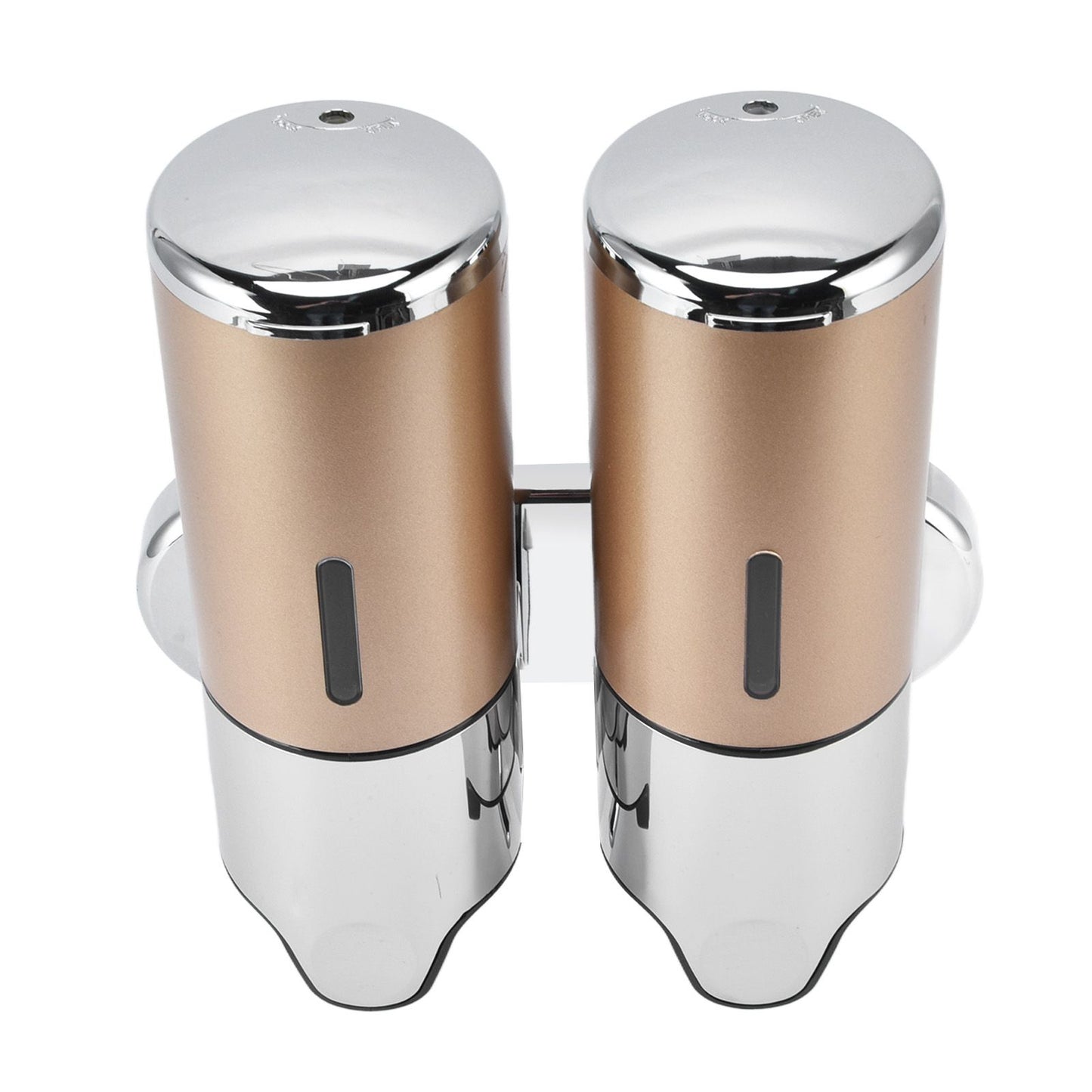 Wall Mount Soap Shower Dispenser Dual Pump 2 Separate Compartments Reusable Space Saving Shampoo Conditioner V1294-YM0523-3112220024911